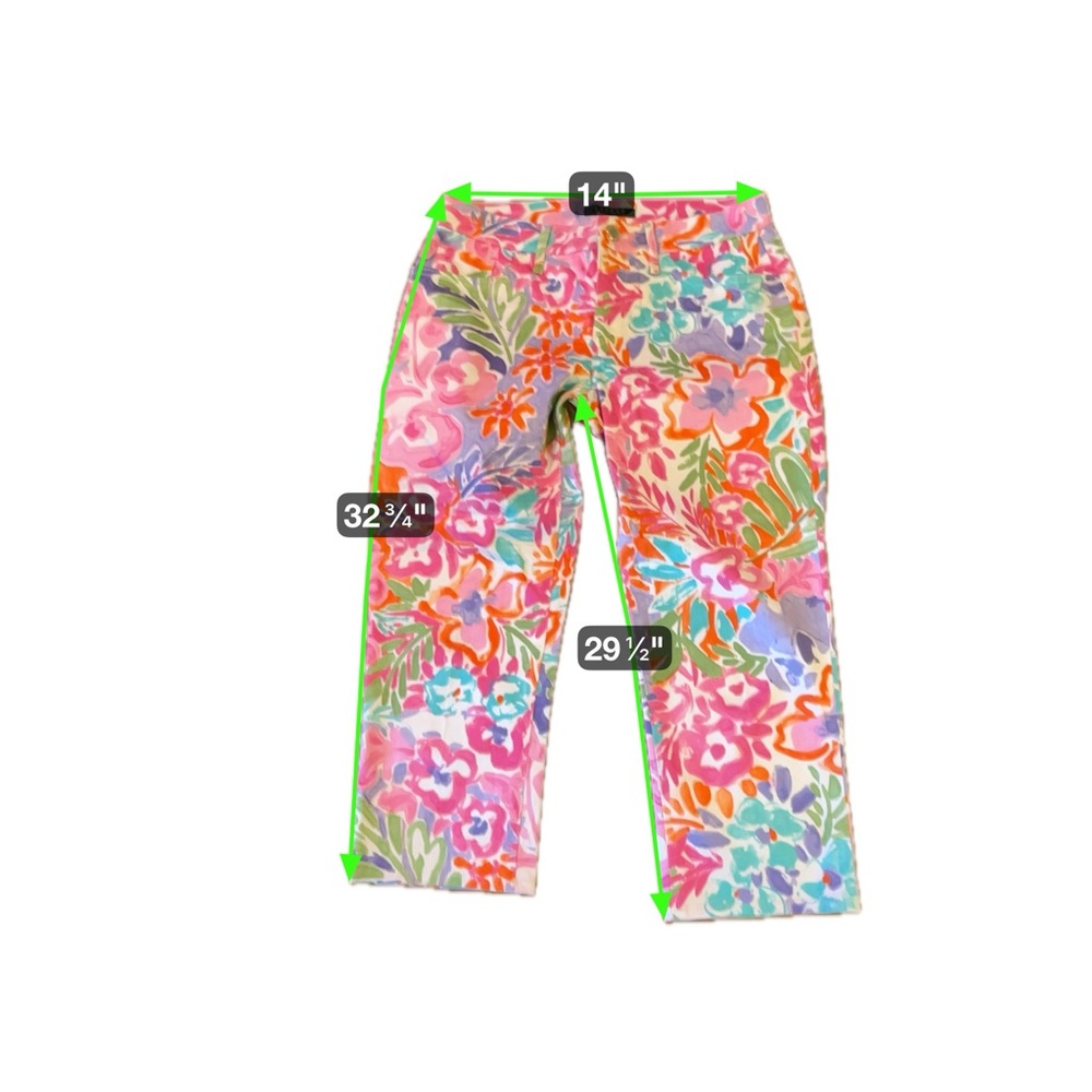 Ralph Lauren Pink and‎ Orange Floral Pants - Picture 4 of 5